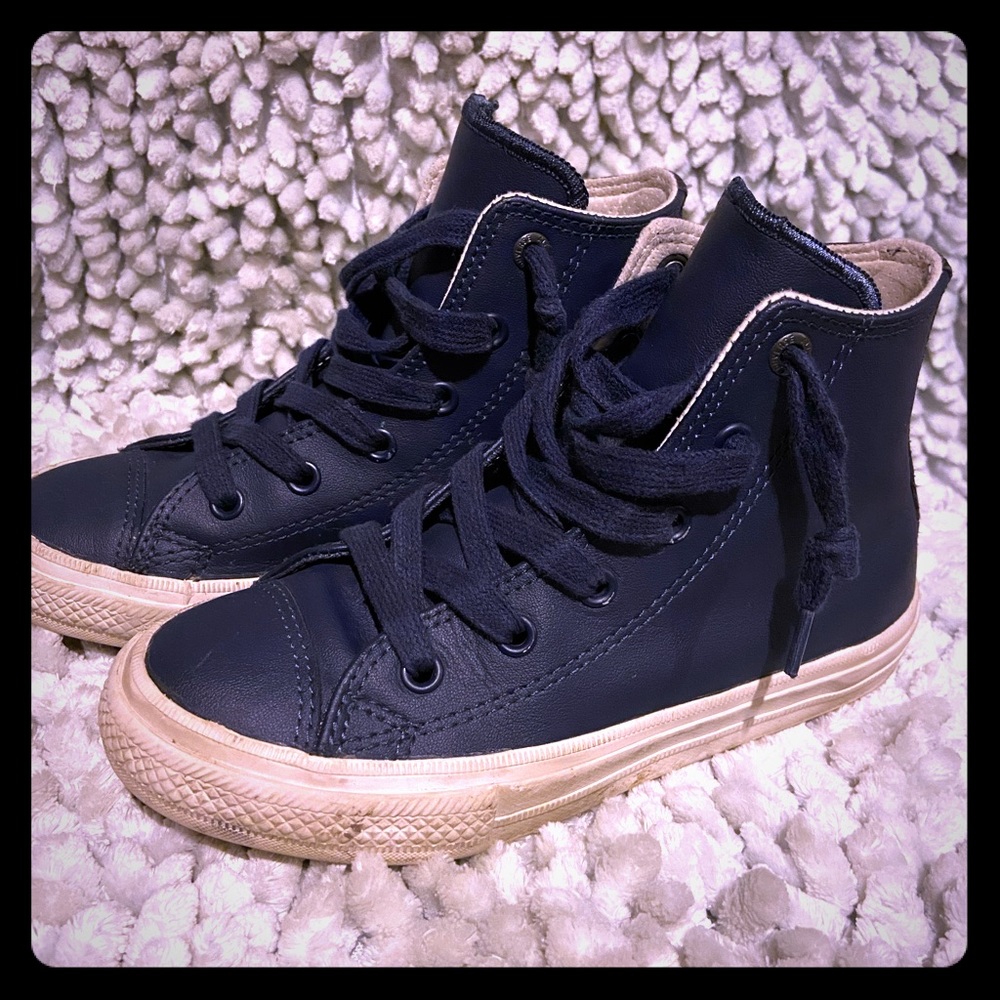 Kids Converse leather high tops